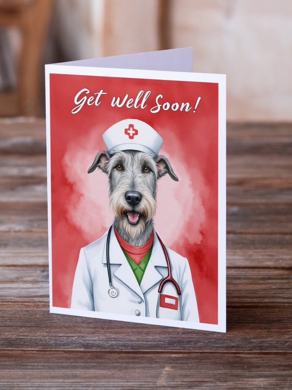 Irish Wolfhound Get Well Soon Greeting Cards Pack of 8 Online Hot Sale - Image 2