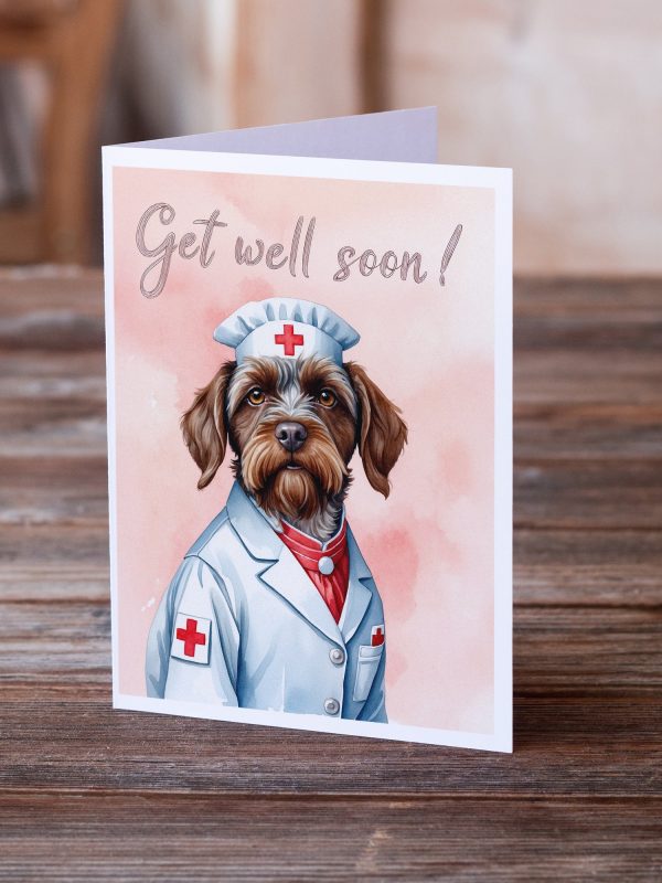 Wirehaired Pointing Griffon Get Well Soon Greeting Cards Pack of 8 Supply - Image 2