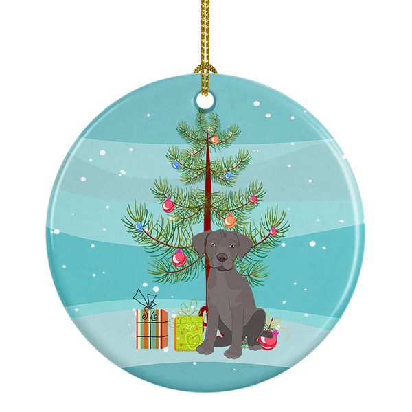Labrador Retriever Gray Puppy Christmas Ceramic Ornament For Discount