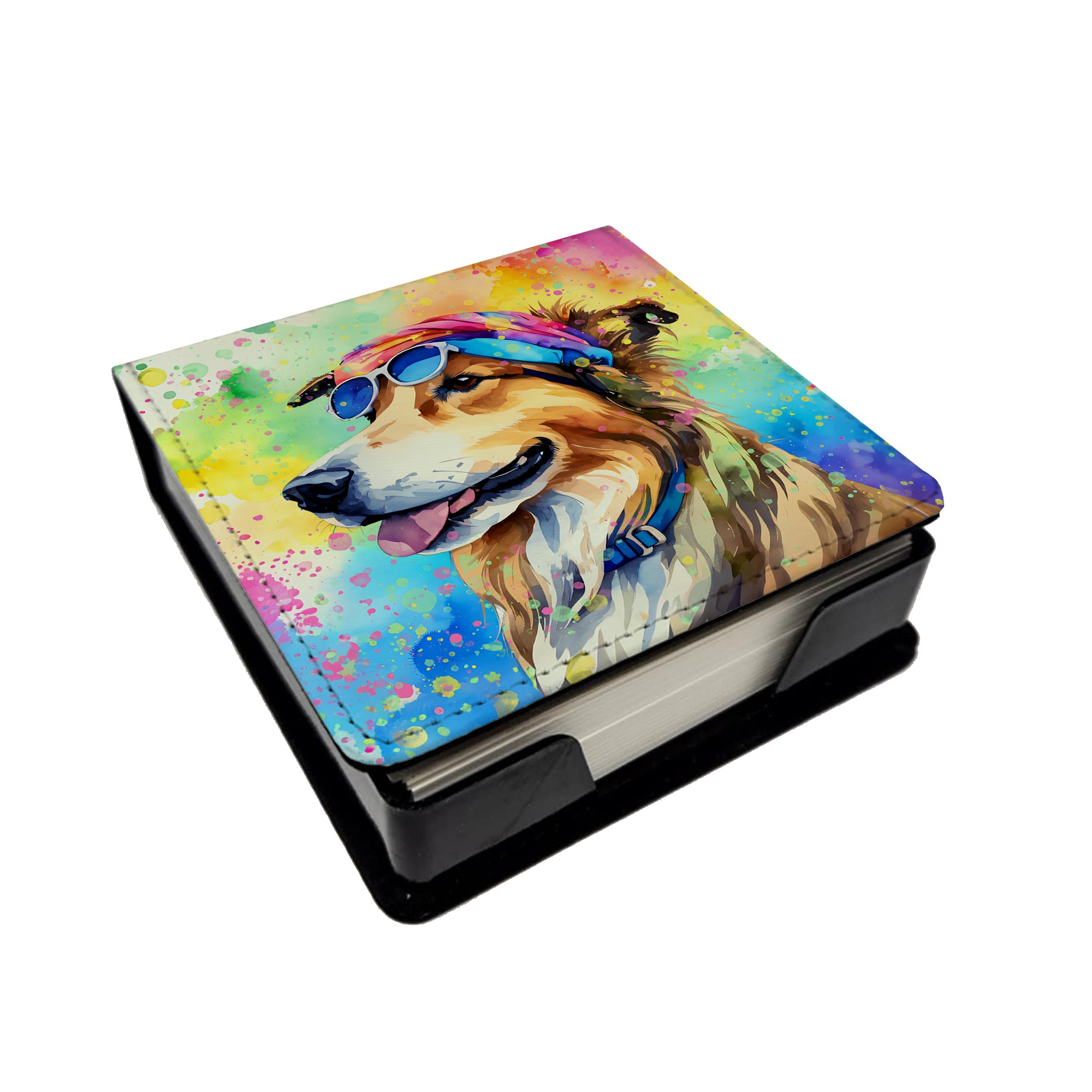 Collie Hippie Dawg PU Leather Note Paper Holder Online Sale