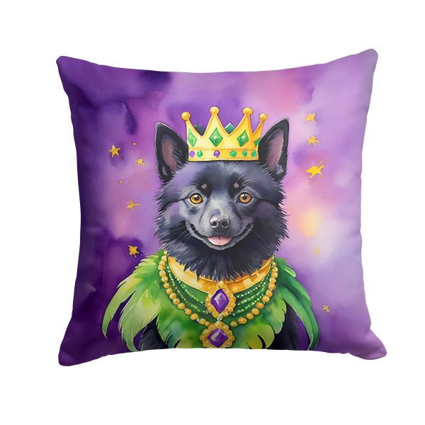 Schipperke King of Mardi Gras Throw Pillow Sale