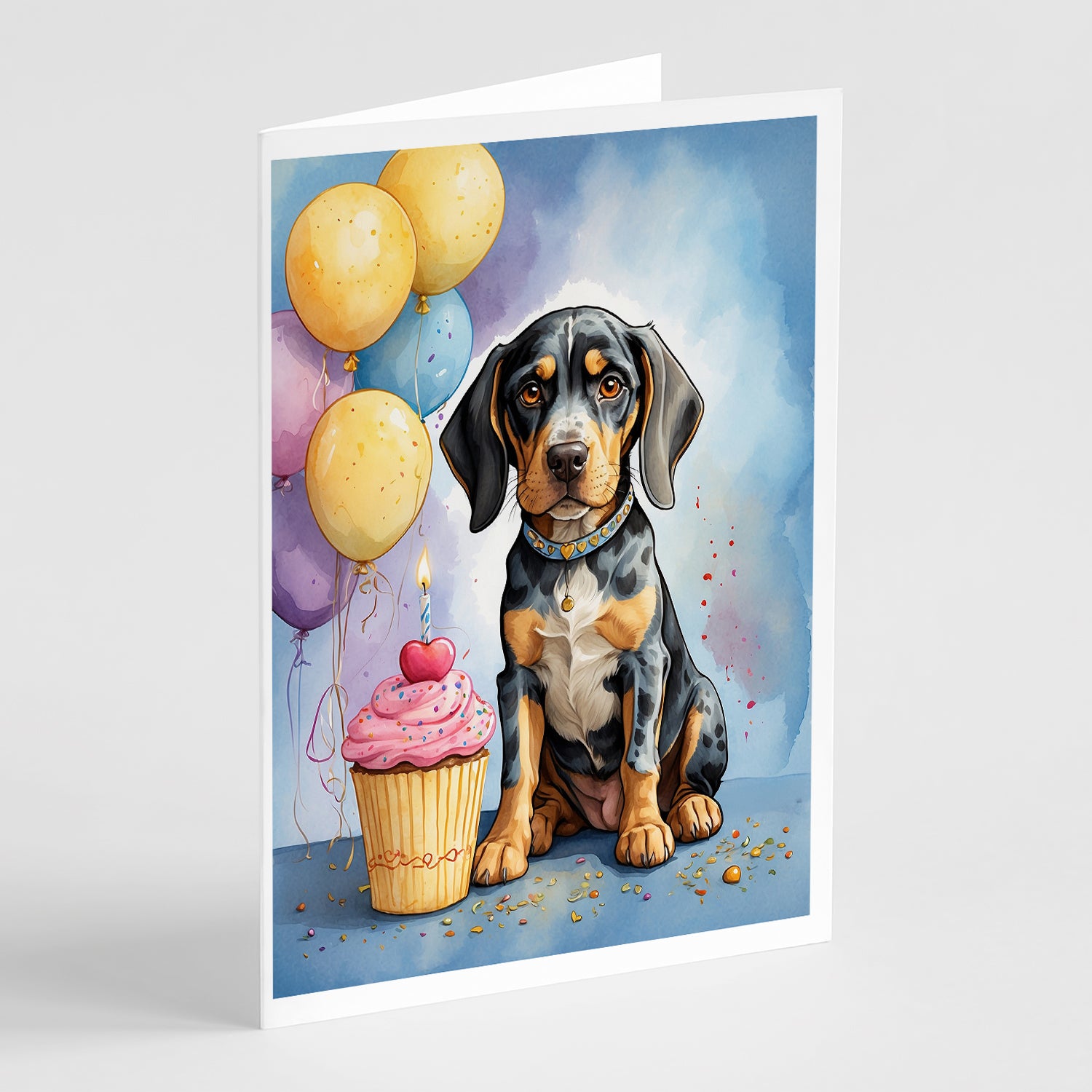 Bluetick Coonhound Happy Birthday Greeting Cards Pack of 8 Online now
