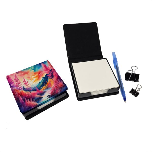 Colorful Astilbe PU Leather Note Paper Holder For Sale - Image 2