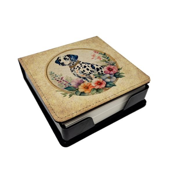Dalmatian and Flowers PU Leather Note Paper Holder Cheap