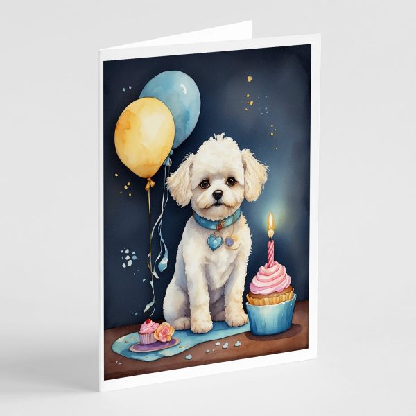 Bichon Frise Happy Birthday Greeting Cards Pack of 8 Fashion