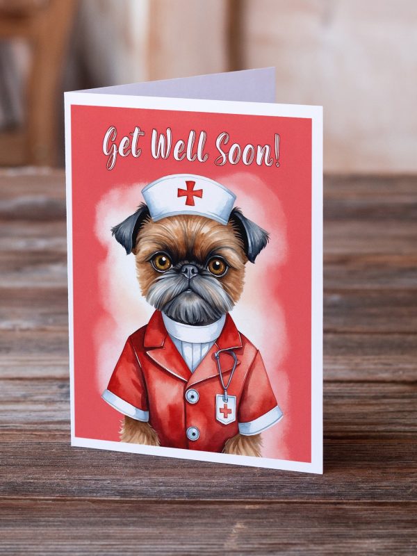 Brussels Griffon Get Well Soon Greeting Cards Pack of 8 For Sale - Image 2