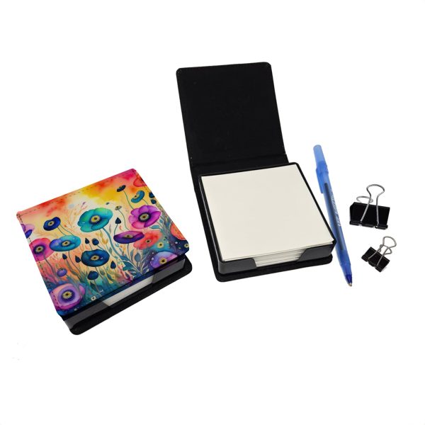 Anemones in Color PU Leather Note Paper Holder For Sale - Image 2