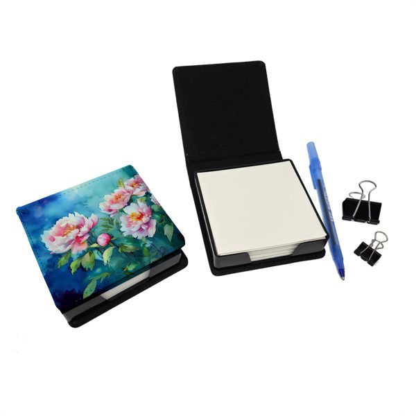 Peonies in Watercolor PU Leather Note Paper Holder Online Hot Sale - Image 2