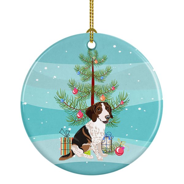 Beagle Tricolor Mottled Christmas Ceramic Ornament Online now