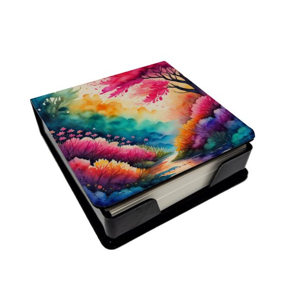 Colorful Azaleas PU Leather Note Paper Holder Online