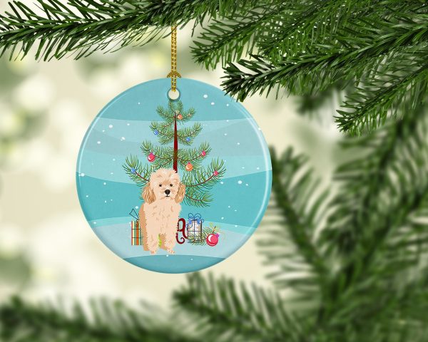 Poodle Toy Apricot #2 Christmas Ceramic Ornament Online Hot Sale - Image 2