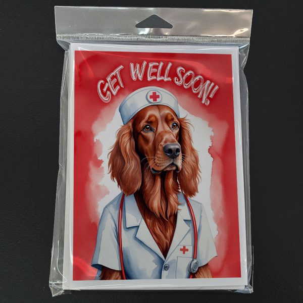 Irish Setter Get Well Soon Greeting Cards Pack of 8 For Discount - Image 3