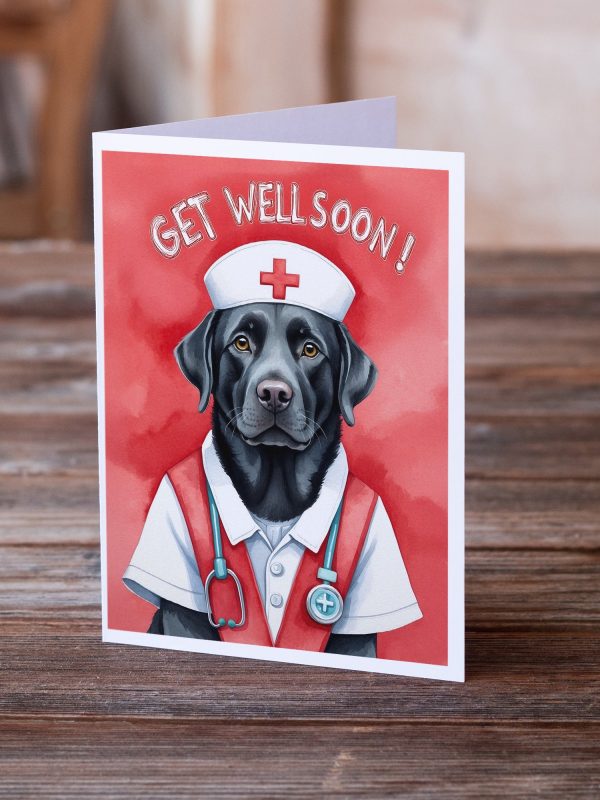 Black Labrador Retriever Get Well Soon Greeting Cards Pack of 8 Sale - Image 2