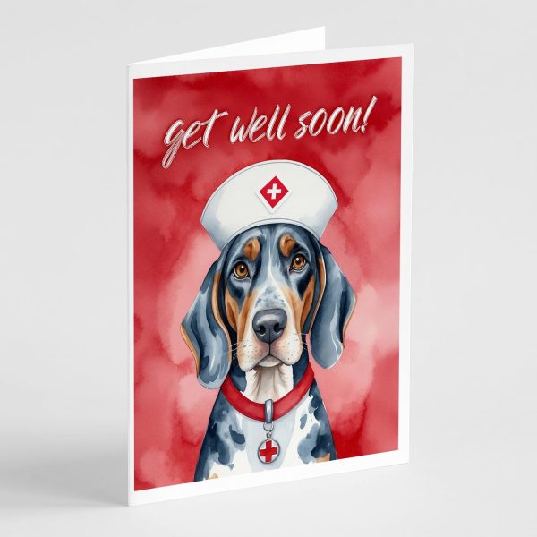 Bluetick Coonhound Get Well Soon Greeting Cards Pack of 8 on Sale