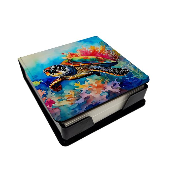 Loggerhead Sea Turtle PU Leather Note Paper Holder Fashion