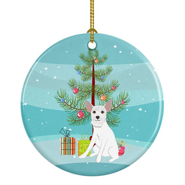 Schnauzer White #2 Christmas Ceramic Ornament Sale