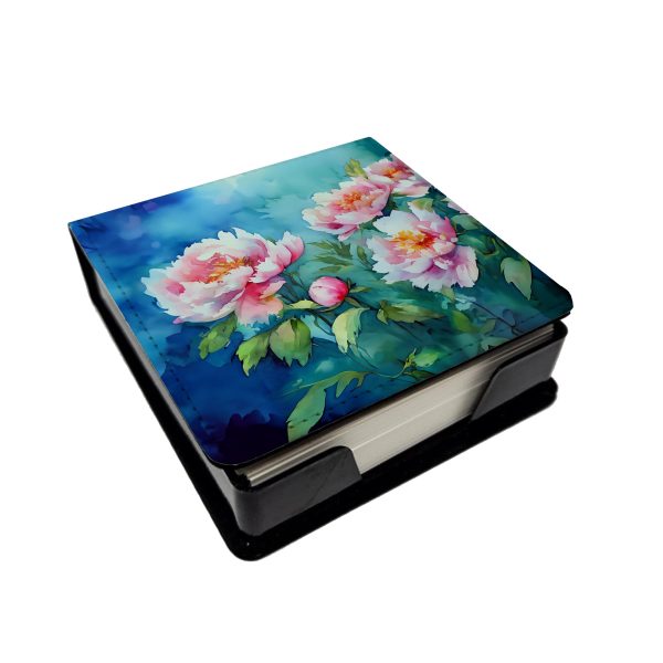 Peonies in Watercolor PU Leather Note Paper Holder Online Hot Sale