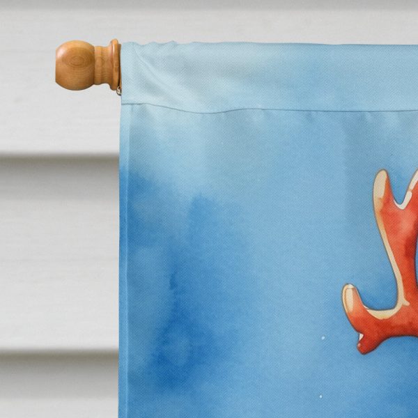 Golden Retriever Christmas Reindeer House Flag For Sale - Image 3