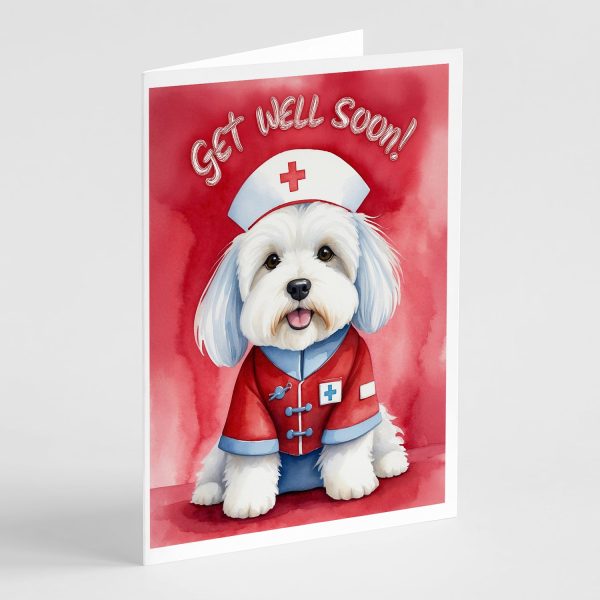 Coton De Tulear Get Well Soon Greeting Cards Pack of 8 Online Sale