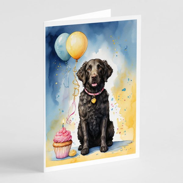 Curly Coated Retriever Happy Birthday Greeting Cards Pack of 8 Sale