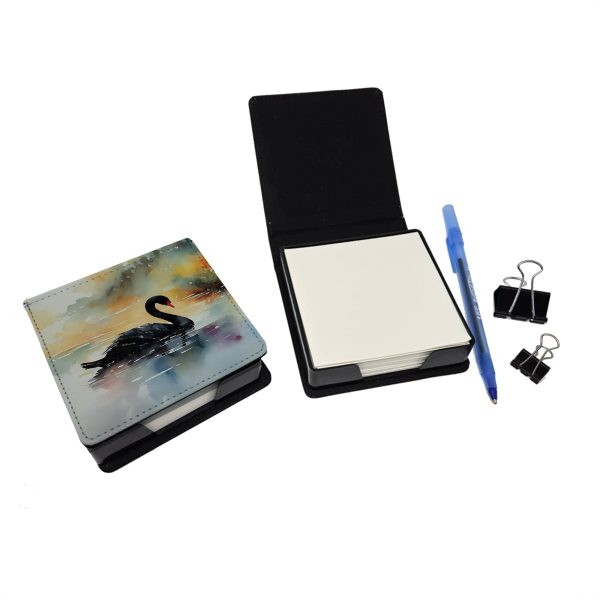 Black Swan PU Leather Note Paper Holder Online Sale - Image 2