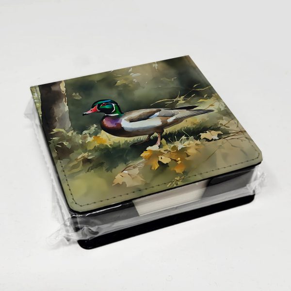 Wood Duck PU Leather Note Paper Holder Online now - Image 4
