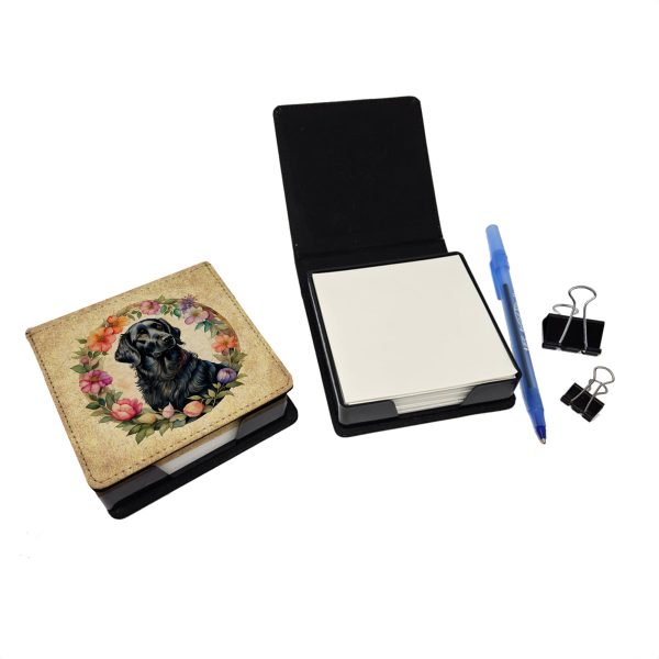 Flat-Coated Retriever and Flowers PU Leather Note Paper Holder Discount - Image 2