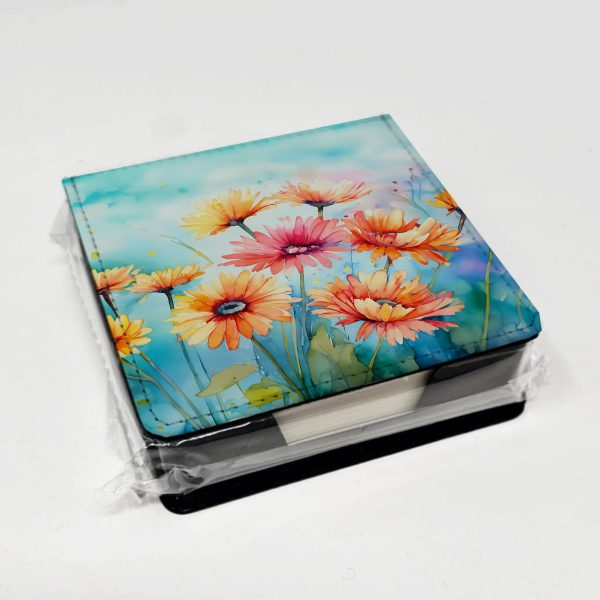 Gerbera Daisies in Watercolor PU Leather Note Paper Holder Cheap - Image 4