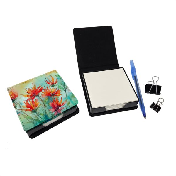 Wyoming Indian Paintbrush in Watercolor PU Leather Note Paper Holder Online Sale - Image 2