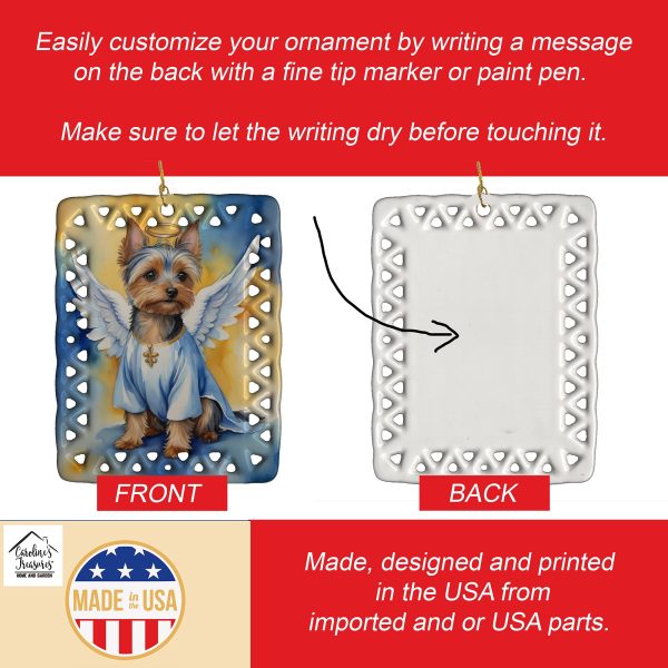 Silky Terrier My Angel Porcelain Ornament Online Hot Sale - Image 3