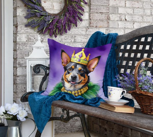 Australian Cattle Dog King of Mardi Gras Throw Pillow Discount - Image 4