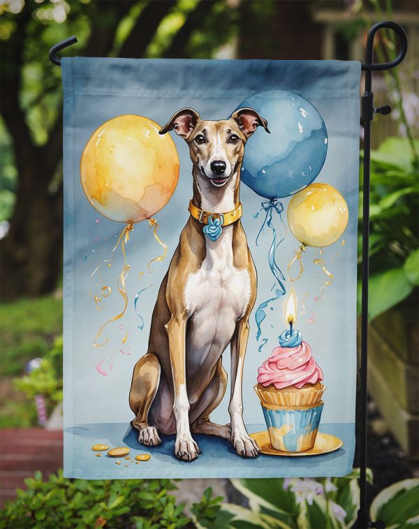 Greyhound Happy Birthday Garden Flag –  Garden Flag by Caroline s Treasures For Sale - Image 3