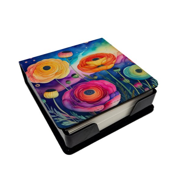 Ranunculus in Color PU Leather Note Paper Holder Discount