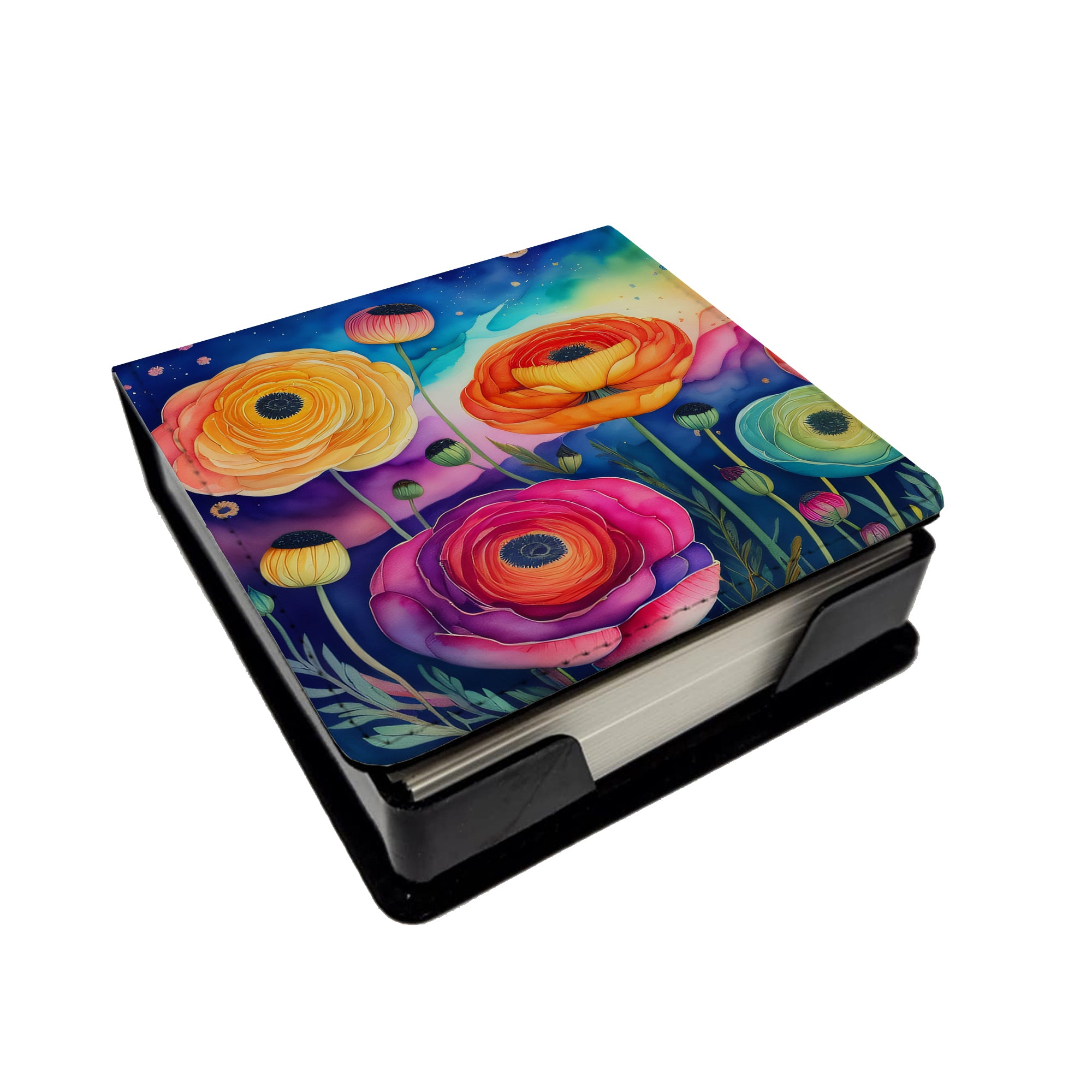 Ranunculus in Color PU Leather Note Paper Holder Discount