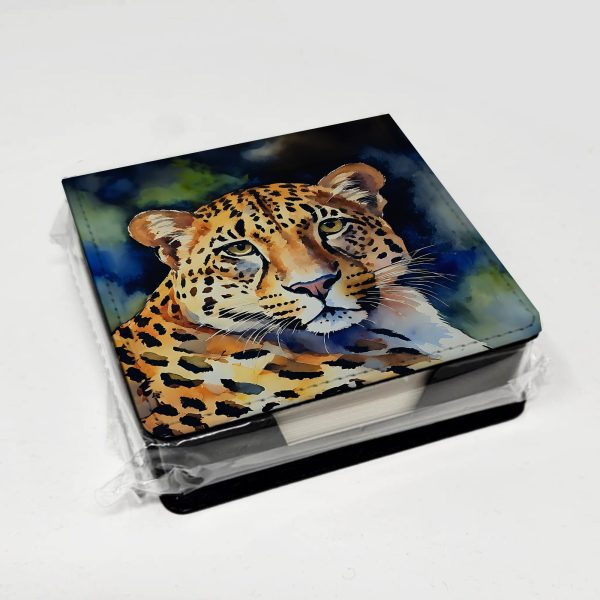 Leopard PU Leather Note Paper Holder Online - Image 4