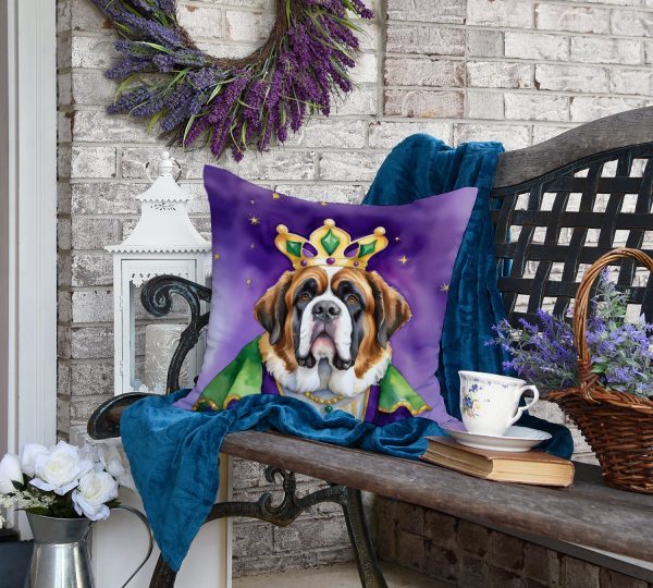 Saint Bernard King of Mardi Gras Throw Pillow Online Hot Sale - Image 4