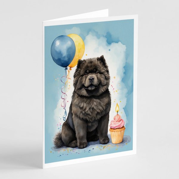 Black Chow Chow Happy Birthday Greeting Cards Pack of 8 Online