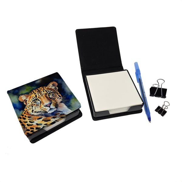 Leopard PU Leather Note Paper Holder Online - Image 2
