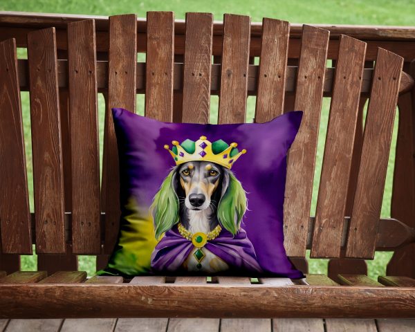 Saluki King of Mardi Gras Throw Pillow Cheap - Image 2