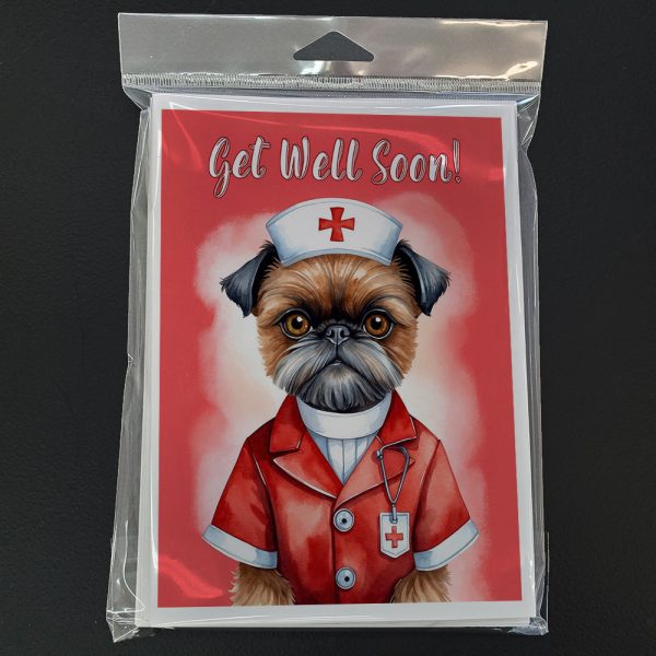Brussels Griffon Get Well Soon Greeting Cards Pack of 8 For Sale - Image 3