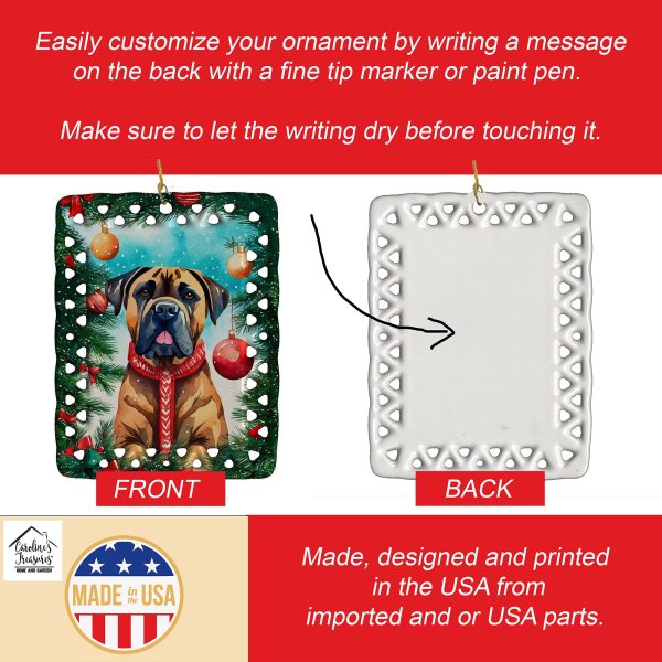 Cane Corso Christmas Porcelain Ornament Sale - Image 3