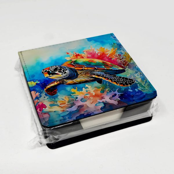 Loggerhead Sea Turtle PU Leather Note Paper Holder Fashion - Image 4