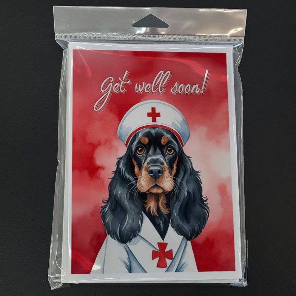 Black and Tan Cocker Spaniel Get Well Soon Greeting Cards Pack of 8 Sale - Image 3