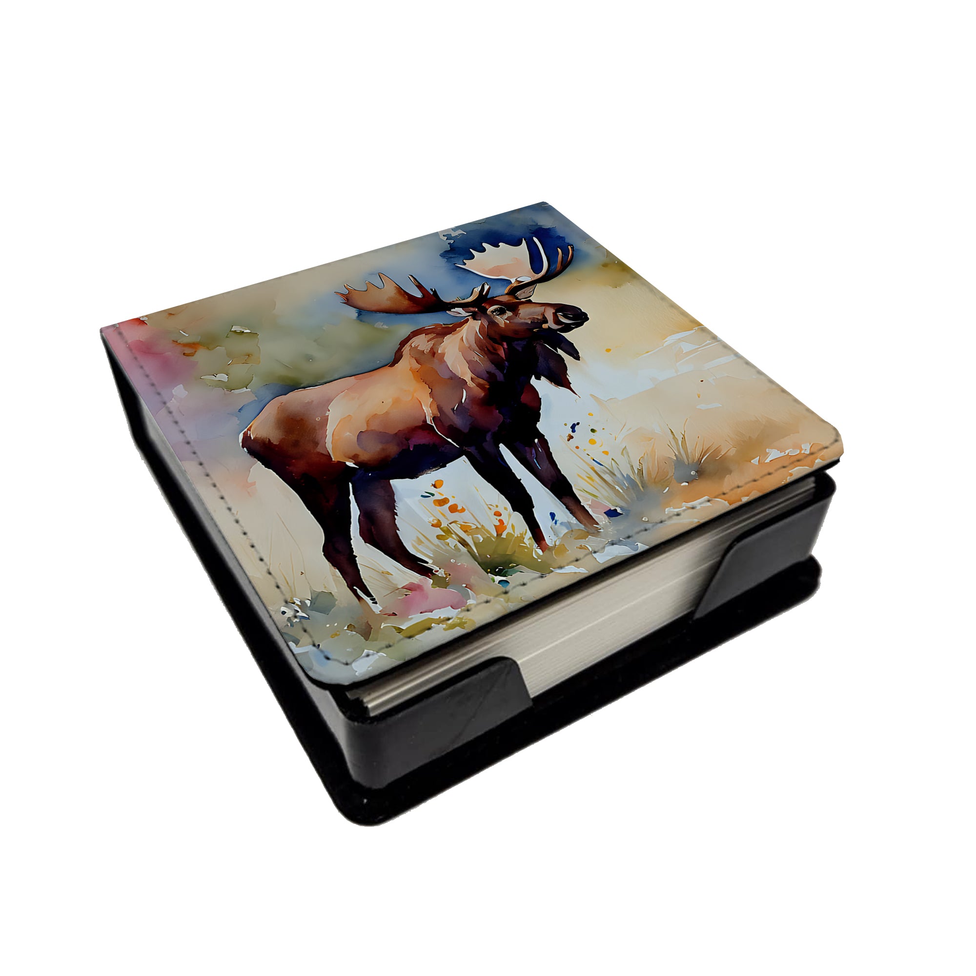 Moose PU Leather Note Paper Holder Hot on Sale