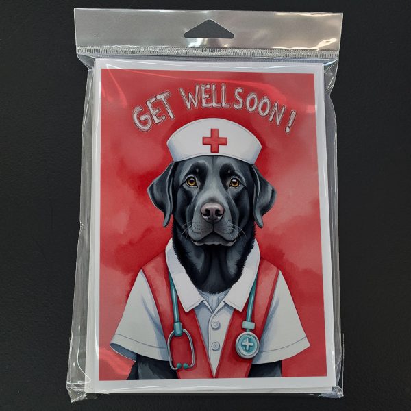 Black Labrador Retriever Get Well Soon Greeting Cards Pack of 8 Sale - Image 3