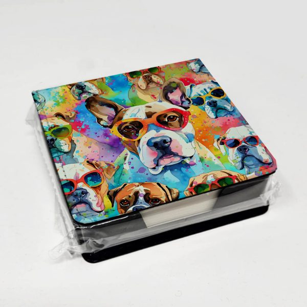 Boxer Hippie Dawg PU Leather Note Paper Holder For Sale - Image 4