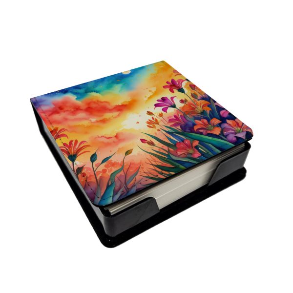 Alstroemerias in Color PU Leather Note Paper Holder For Discount