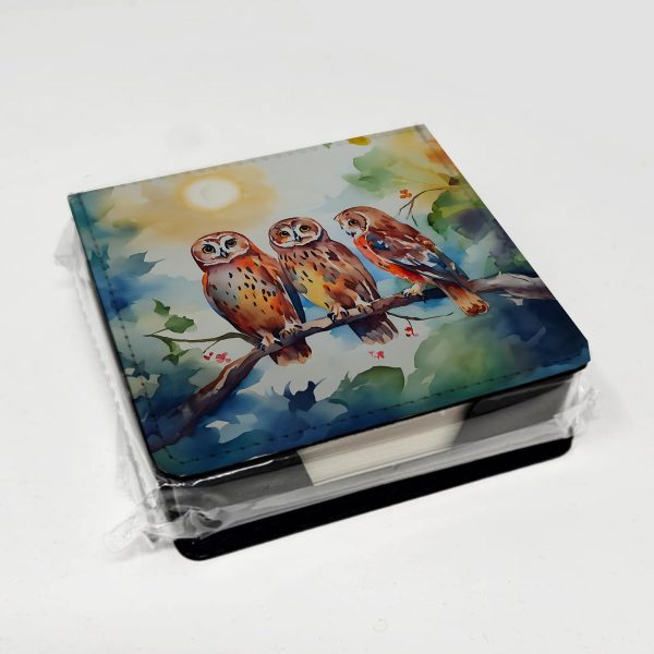 Owls PU Leather Note Paper Holder Cheap - Image 4
