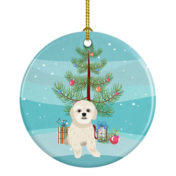 Shih-Tzu Gold #3 Christmas Ceramic Ornament Online