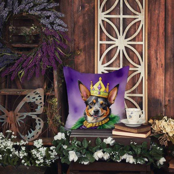 Australian Cattle Dog King of Mardi Gras Throw Pillow Discount - Image 3